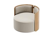 Стол письменный Ellipsefurniture Кресло крутящееся Lagom 800 (молочный, натуральный дуб) арт. LG01311500208