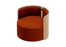 Стол письменный Ellipsefurniture Кресло крутящееся Lagom 800 (терракотовый, натуральный дуб) арт. LG01311508408