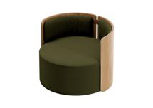 Стол письменный Ellipsefurniture Кресло крутящееся Lagom 800 (зеленый, натуральный дуб) арт. LG01311500808