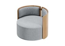 Стол письменный Ellipsefurniture Кресло крутящееся Lagom 800 (светло-серый твид, натуральный дуб) арт. LG01311509903