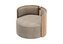 Стол письменный Ellipsefurniture Кресло крутящееся Lagom 800 (бежевый букле, натуральный дуб) арт. LG01311503804