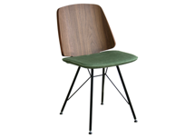 Стол письменный Ellipsefurniture Стул E9.6 (орех / зелено-голубой FiberGuard) арт. EL01011413607