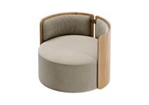 Стол письменный Ellipsefurniture Кресло крутящееся Lagom 800 (светло-бежевый FiberGuard, натуральный дуб) арт. LG01311513707