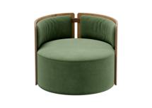 Стол письменный Ellipsefurniture Кресло крутящееся Lagom 800 (зелено-голубой FiberGuard, натуральный дуб) арт. LG01311513607