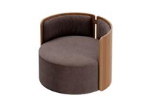 Стол письменный Ellipsefurniture Кресло крутящееся Lagom 800 (шоколад твид, орех) арт. LG01311404403