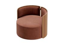 Стол письменный Ellipsefurniture Кресло крутящееся Lagom 800 (сиена FiberGuard, орех) арт. LG01311413908