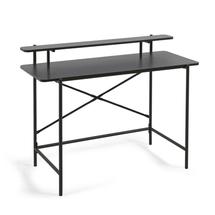 Стол письменный La Forma (ех Julia Grup) Письменный стол Galatia из черной меламина с металлическими ножками в черной отделке 120 x 60 см арт. 115902