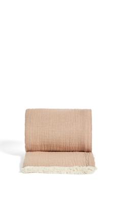 Плед La Forma (ех Julia Grup) Плед Nafine из хлопкового муслина с двухцветной бахромой 130 x 170 см арт. 424869