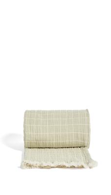 Плед La Forma (ех Julia Grup) Плед Tivaro из хлопка, жаккардовый в светло-зеленую клетку двухсторонний 130 x 170 см арт. 424909