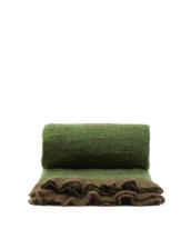 Плед La Forma (ех Julia Grup) Плед Odelna из шерсти и акрила с оборками зеленого цвета, 130 x 170 см арт. 430455