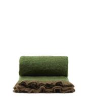 Плед La Forma (ех Julia Grup) Плед Odelna из шерсти и акрила с оборками зеленого цвета, 130 x 170 см арт. 430455