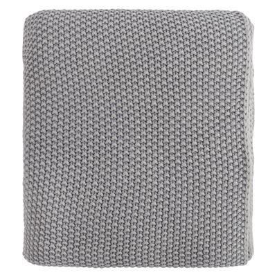 Плед Tkano Плед из стираного хлопка серого цвета из коллекции essential, 130х180 см арт. TK22-TH0008