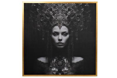 Подарок Garda Decor 89VOR-Queen Холст "Царица/1" 100х100 см, багет пластик(зол) арт. 89VOR-QUEEN/1