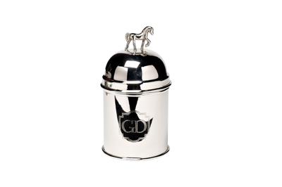 Подарок Garda Decor 95IM-1253L Емкость д/хранен."Лошадь (Horse)"нерж.сталь цвет хром d12*20см арт. 95IM-1253L