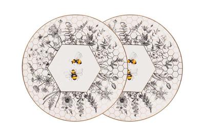 Подарок Garda Decor 133-361 Набор тарелок закусочных "Гармония (Harmony)" пчёлы 2 шт, 20,5 см арт. 133-361