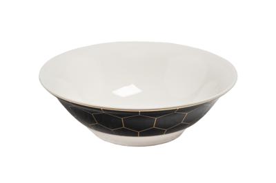 Подарок Garda Decor 26FC-SAL-HONEYCOMB-15 Салатник "Пчёлки (Honeycomb)" чёрно-золотая деколь 15см (6) арт. 26FC-SAL-HONEYCOMB-15