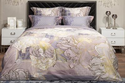 Подарок Garda Decor 130HB-00021 Пододеяльник сатин принт Пионы серый 230*210 арт. 130HB-00021