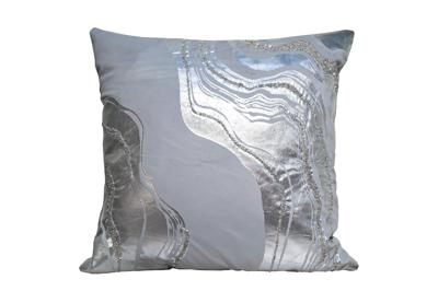 Подарок Garda Decor 70SW-35150 Подушка с принтом и бисером "Фолио" серый 45*45 арт. 70SW-35150