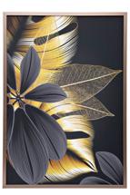 Подарок Garda Decor 89VOR-GOLDEN LEAVES-4 Холст "Золотые листья-4" 100х70 см, багет( латунь),поталь арт. 89VOR-GOLDEN LEAVES-4