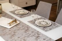 Подарок Garda Decor 121GD-12135 Набор для сервировки стола Mirage Mica Дорожка 50*180 (1шт),салфетки 33*45 (2шт) арт. 121GD-12135