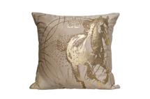 Подарок Garda Decor 70SW-38059 Подушка с бисером, стеклярусом и вышивкой "Голден Спирит" беж 45*45 арт. 70SW-38059