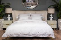 Подарок Garda Decor 144HF-40502 Комплект постельного белья Лоренцо,сатин 400TC,белый, 145*210-1шт,50*70-2шт арт. 144HF-40502