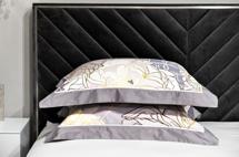 Подарок Garda Decor 130HB-00028 Комплект наволочек сатин принт Пионы серый  50*70(2шт) арт. 130HB-00028