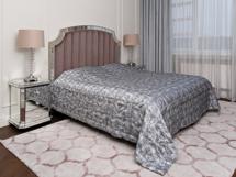 Подарок Garda Decor 121GD-14615 Покрывало Хьюстон (Houston) синее со стежкой 260*260 арт. 121GD-14615