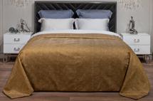 Подарок Garda Decor 121GD-12115 Покрывало Глянец (Gloss) горчичное 260*260 арт. 121GD-12115