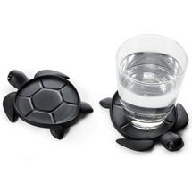 Подставка QUALY Подставка под стаканы save turtle, черная арт. QL10350-BK