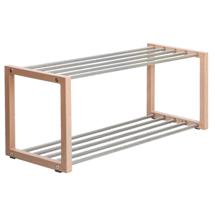 Подставка для обуви AksHome Полка для обуви Fortuna, имитация светлого дерева, металл арт. ZN-126182