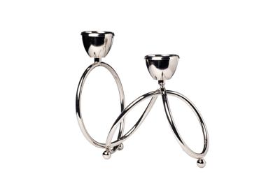 Подсвечник Garda Decor 2K299535 Подсвечник металлич., хром 25*13*23см арт. 2K299535