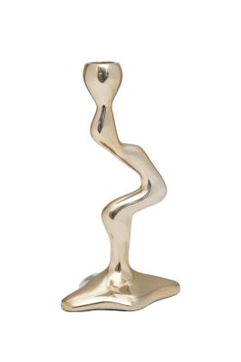 Подсвечник Garda Decor 69-22676 Подсвечник декоративный "Поток (Flow)" металл цвет золото 12,5*12,5*24см арт. 69-22676