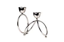 Подсвечник Garda Decor 2K299535 Подсвечник металлич., хром 25*13*23см арт. 2K299535