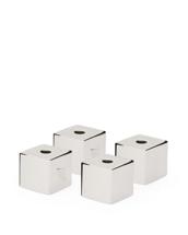 Подсвечник La Forma (ех Julia Grup) Набор из 4 подсвечников Acadia из нержавеющей стали с серебряной отделкой арт. 451137