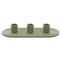 Подсвечник Tkano Подсвечник для 3 свечей из каменной керамики оливкового цвета из коллекции essential арт. TK23-DEC-CNH0005