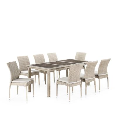 Подушка Афина Комплект плетеной мебели T365/Y380C-W85 Latte (8+1) + подушки арт. T365/Y380C-W85 Latte 8pcs