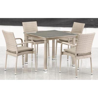 Подушка Афина Комплект плетеной мебели T257C/Y376C-W85 Latte (4+1) + подушки на стульях арт. T257C/Y376C-W85 Latte