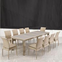 Подушка Афина Комплект плетеной мебели T438/Y380C-W85 Latte (10+1) + подушки арт. T438/Y380C-W85 Latte 10PCS