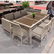 Подушка Афина Комплект плетеной мебели T365/S65/Y380C-W85 8PCS Latte (8+1) + подушки арт. T365/S65/Y380C-W85 8PCS Latte
