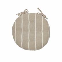 Подушка La Forma (ех Julia Grup) Margarida 100% beige cotton chair cushion with white stripe pattern, Г 40 cm арт. 157844