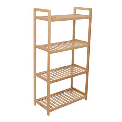 Полка AksHome Стойка для хранения VIOLET-4, бамбук арт. ZN-381615