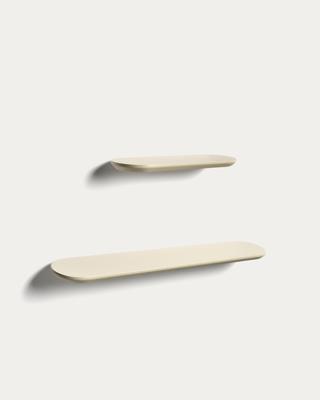 Полка La Forma (ех Julia Grup) Комплект из 2 полок Arely из МДФ с бежевым лаковым покрытием, 35 см/55 см арт. 424383