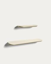 Полка La Forma (ех Julia Grup) Комплект из 2 полок Arely из МДФ с бежевым лаковым покрытием, 35 см/55 см арт. 424383