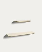 Полка La Forma (ех Julia Grup) Комплект из 2 полок Arely из МДФ с бежевым лаковым покрытием, 35 см/55 см арт. 424383