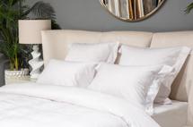 Простыня Garda Decor 144HF-40507 Простыня на резинке сатин 400TC, белый, 180*200*30 арт. 144HF-40507