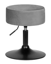 Пуф DOBRIN Пуф DOBRIN DANNY BLACK, серый велюр (MJ9-75) арт. LM-2050_BlackBase