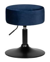 Пуф DOBRIN Пуф DOBRIN DANNY BLACK, синий велюр (MJ9-117) арт. LM-2050_BlackBase