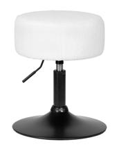 Пуф DOBRIN Пуф DOBRIN DANNY BLACK, белое букле арт. LM-2050_B-M_CB-white