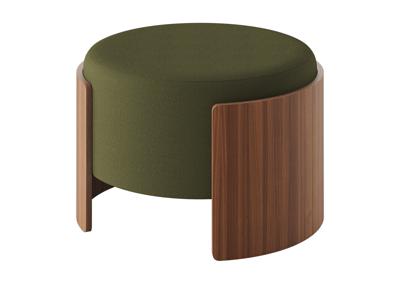Пуф Ellipsefurniture Пуф Lagom D 62 см (зеленый, орех) арт. LG01161400808